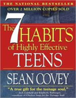 Book cover of 'The 7 Habits of Highly Effective Teens' by Sean Covey with a red and blue design.