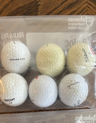 6 golf balls white - Free Shipping
