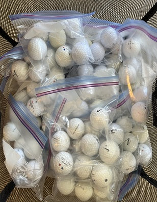 6 golf balls white - Free Shipping
