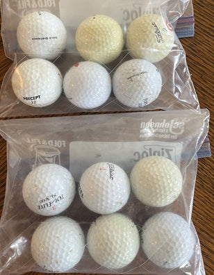 6 golf balls white - Free Shipping
