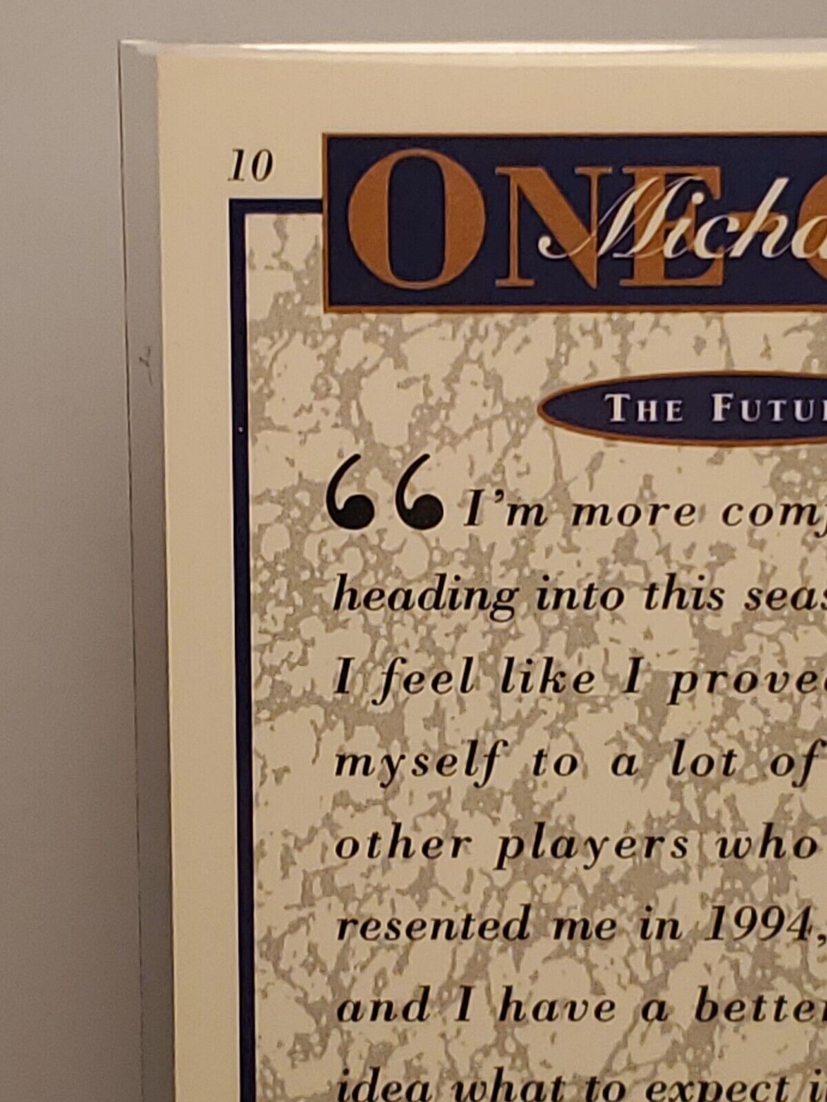 Michael Jordan (1995 Upper Deck) #10 Baseball Card